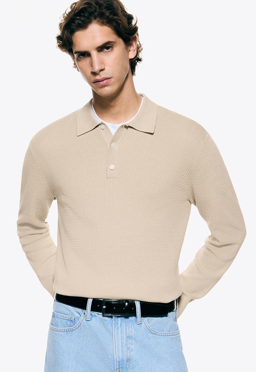 H&M - Regular fit polo shirt - beige