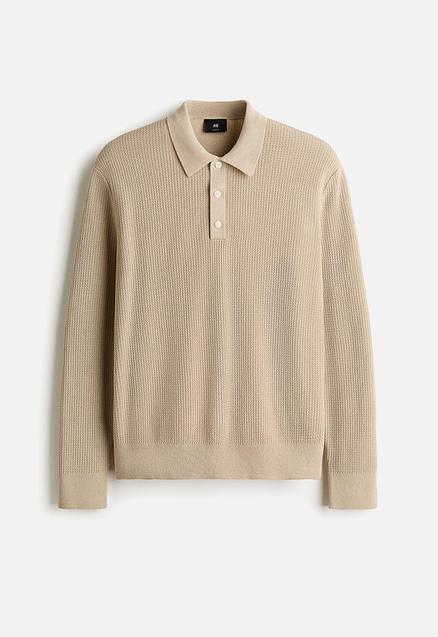 H&M - Regular fit polo shirt - beige