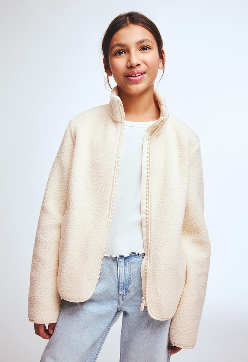 H&M - Teddy jacket - light beige