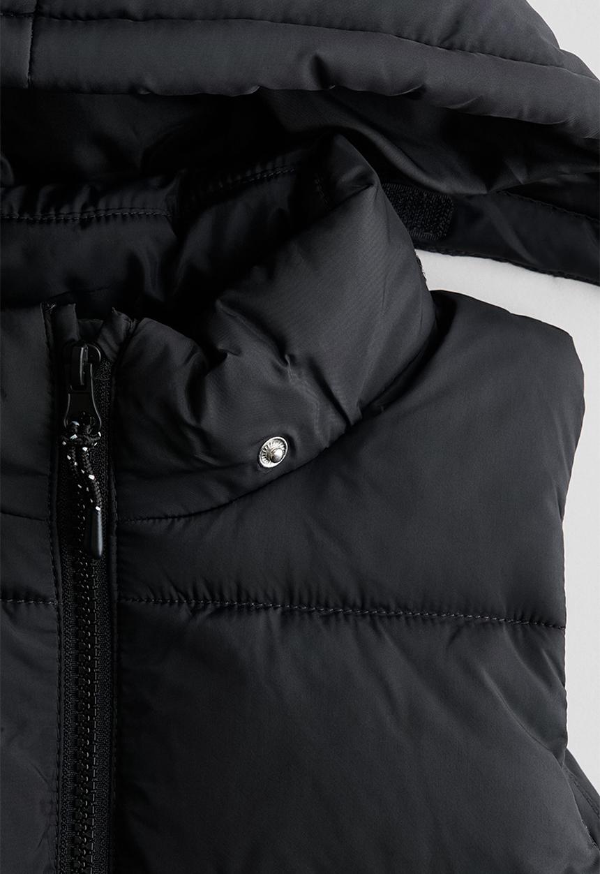 H&M - Hooded puffer gilet - black