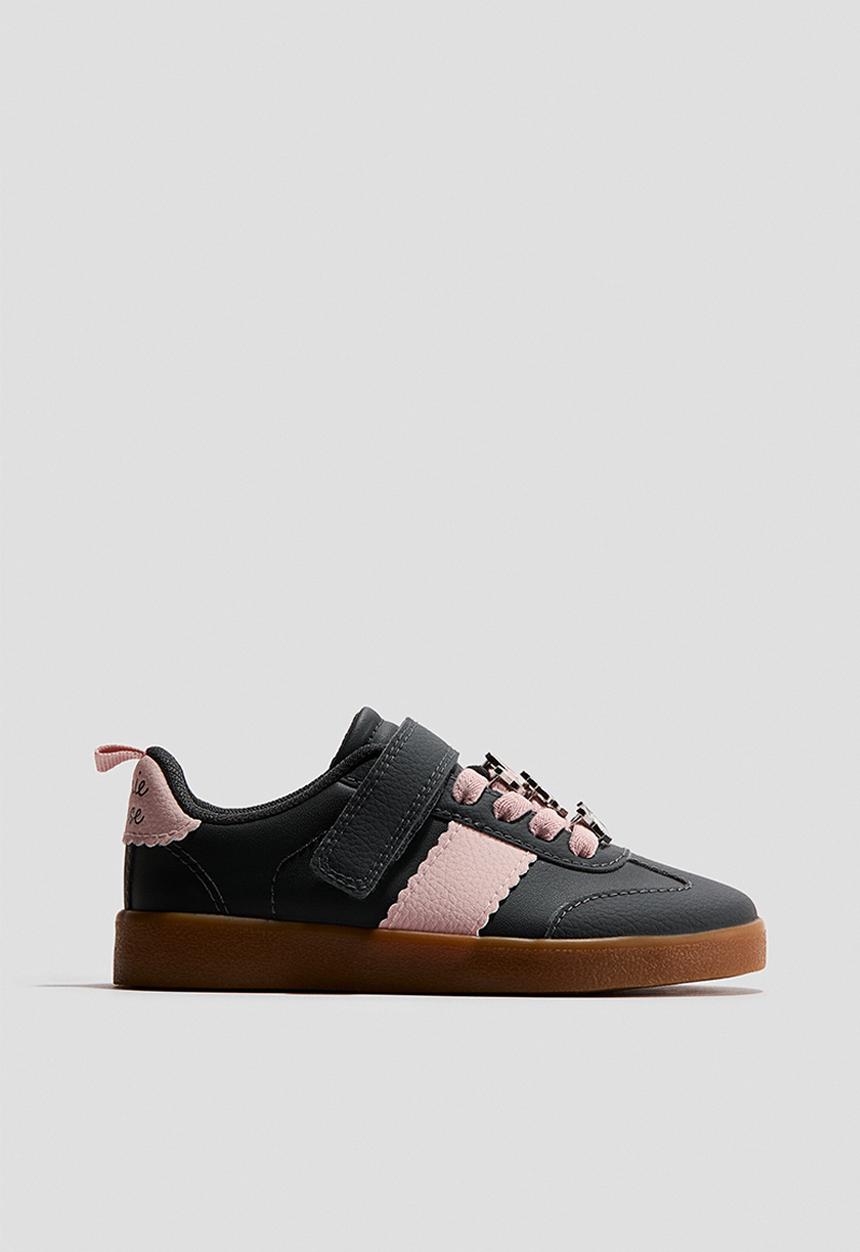 H&M - Motif-detail trainers - black/minnie mouse