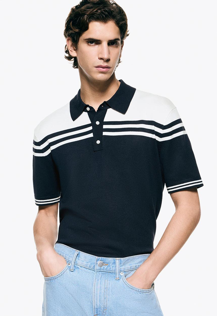 H&M - Regular fit polo shirt - dark blue