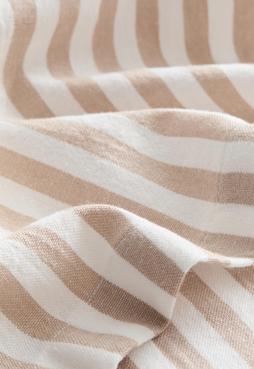 H&M - Linen-blend tablecloth - beige/striped