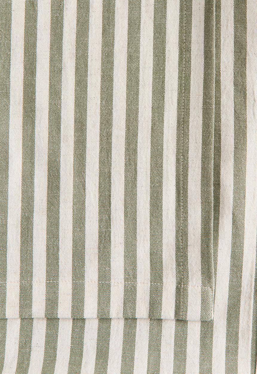 H&M - Linen-blend tablecloth - khaki green/striped