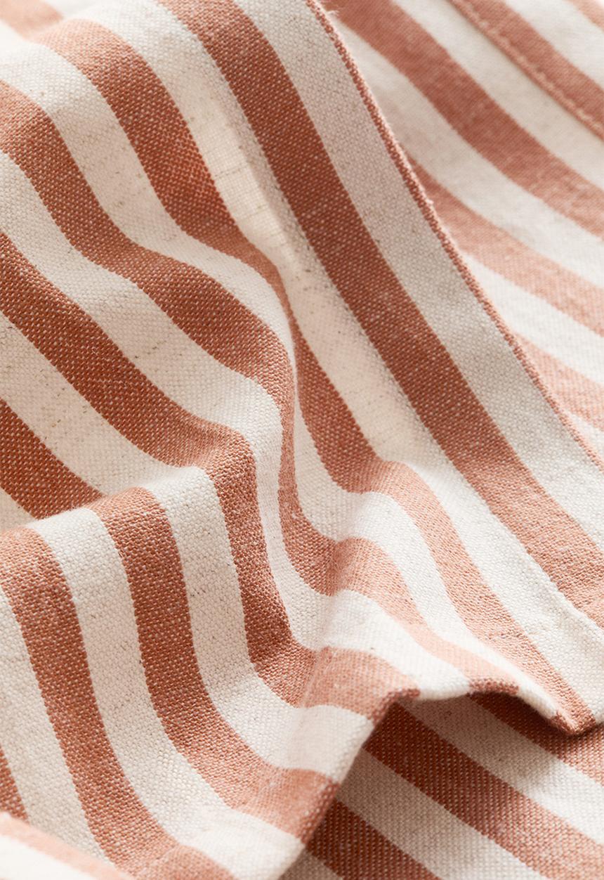H&M - Linen-blend tablecloth - orange/striped