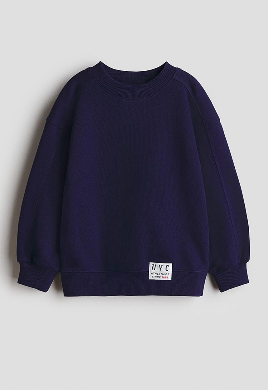 H&M - Motif-detail sweatshirt - dark blue