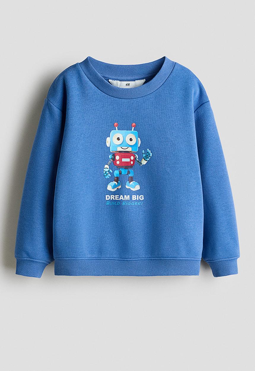 Printed sweatshirt - blue/robot - 1316310015