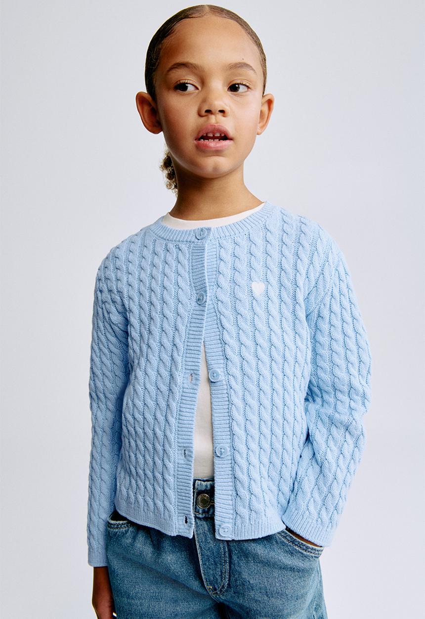 H&M - Cable-knit cardigan - blue