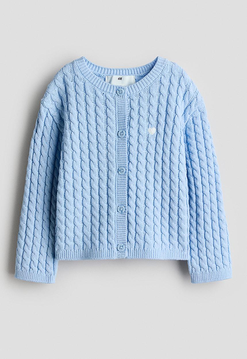 H&M - Cable-knit cardigan - blue