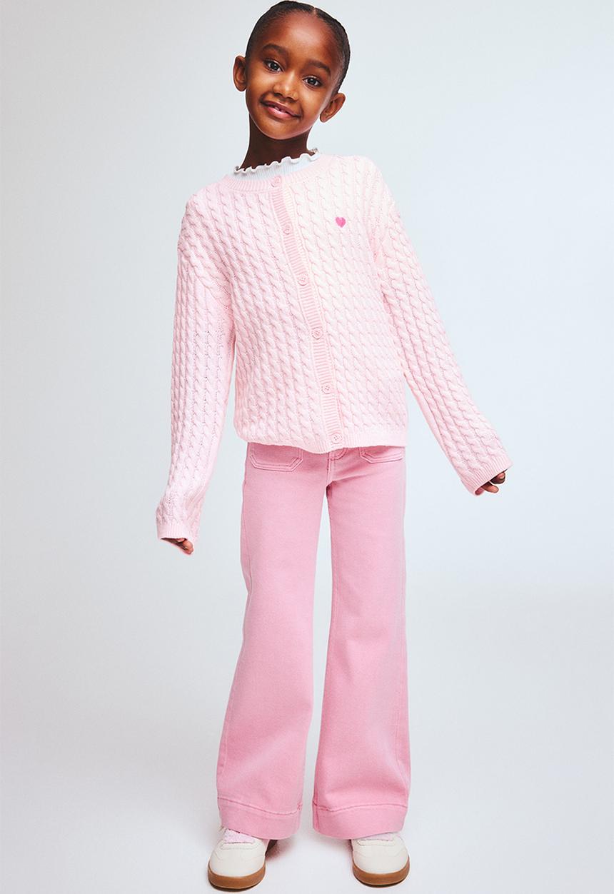 H&M - Cable-knit cardigan - pink