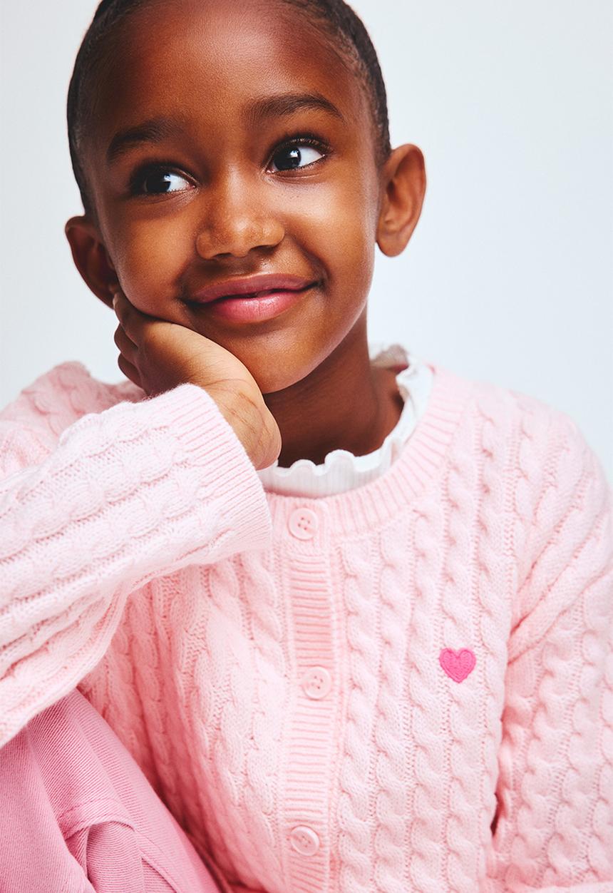 H&M - Cable-knit cardigan - pink