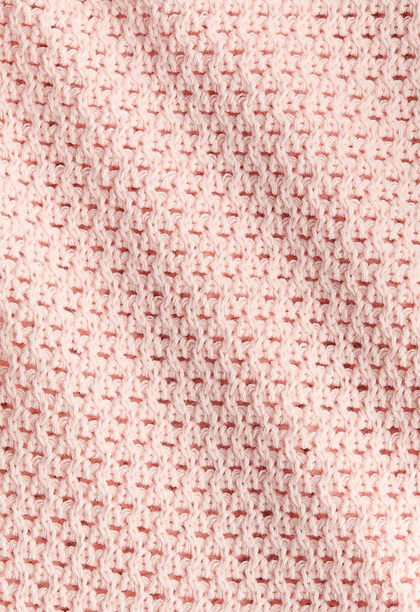 H&M - Hole-knit cotton jumper - light pink