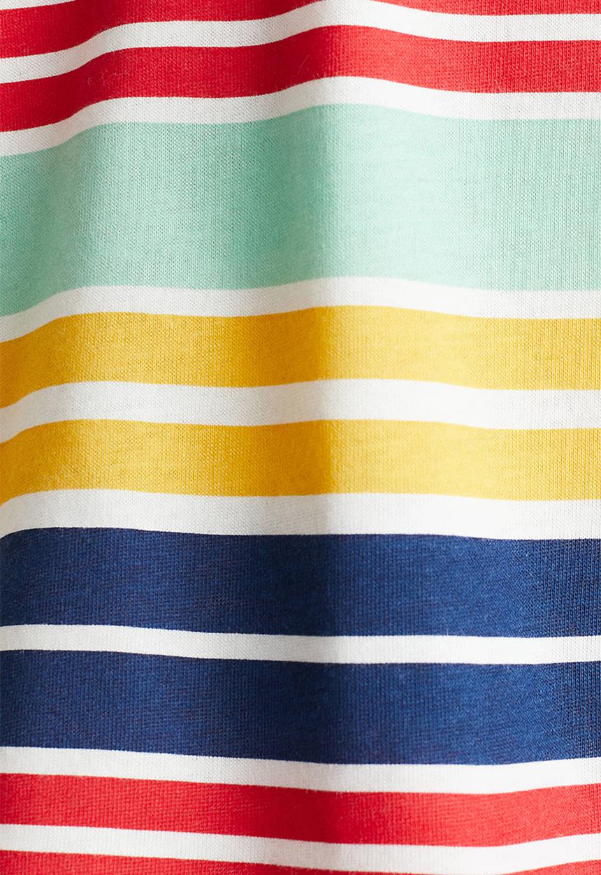 H&M - Printed cotton t-shirt - blue/striped
