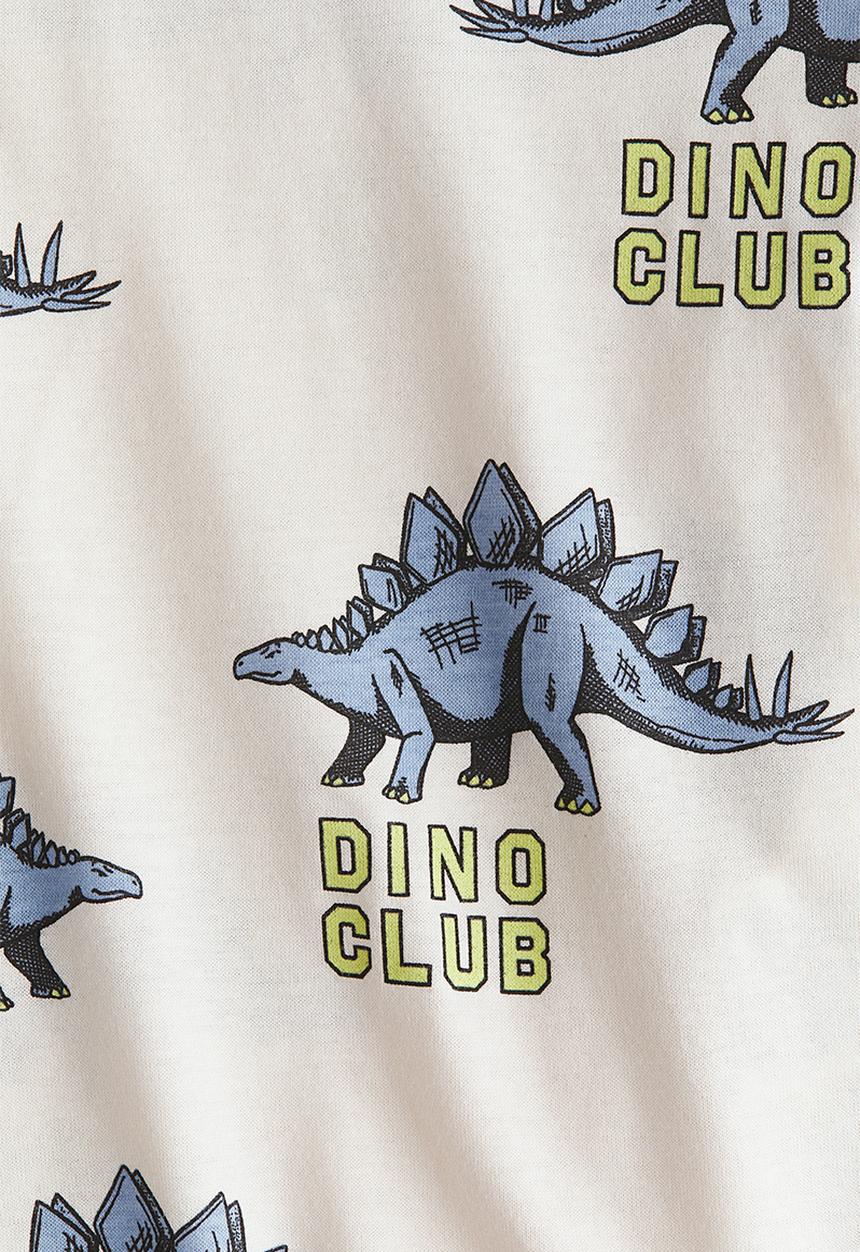 H&M - Printed cotton t-shirt - cream/dinosaurs