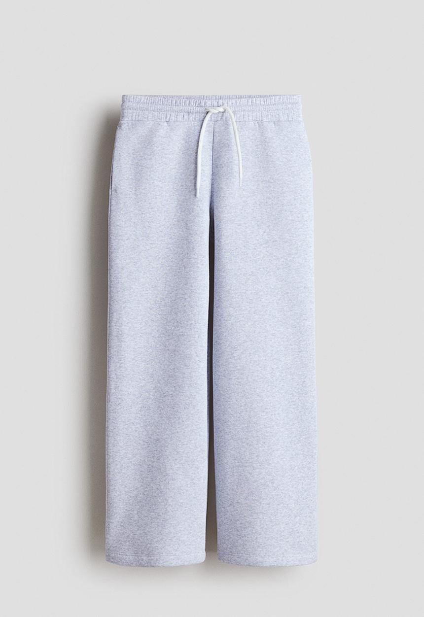 H&M - Brushed-inside joggers - light grey marl