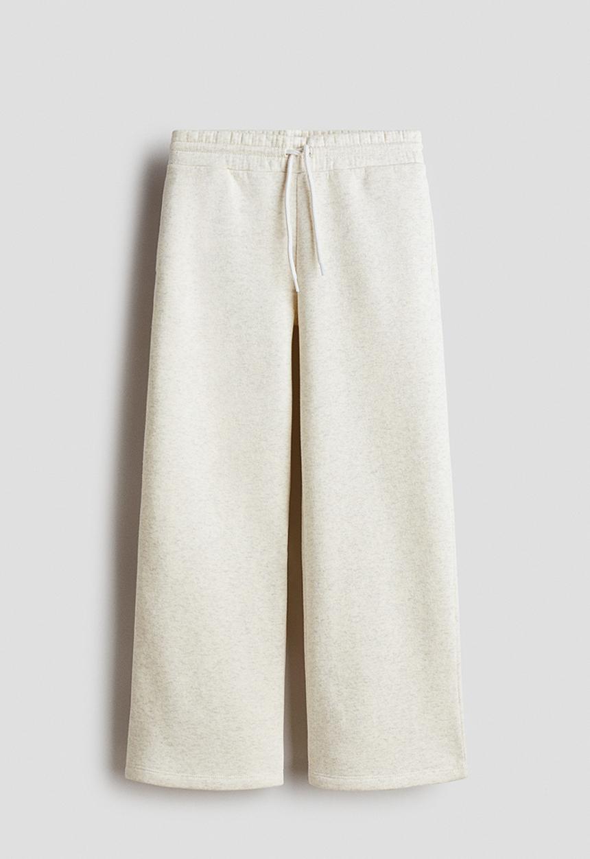 H&M - Brushed-inside joggers - light beige marl