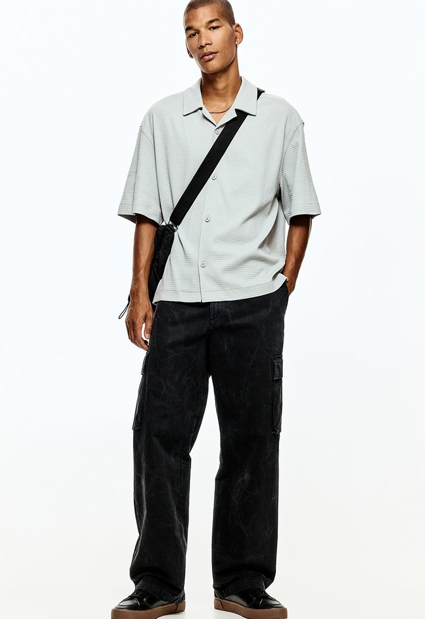 H&M - Loose fit shirt - light grey