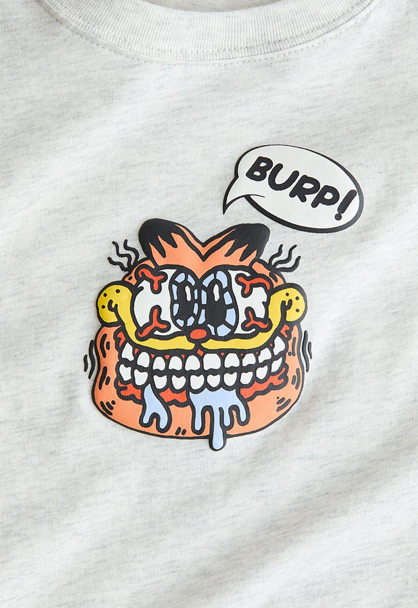 H&M - Printed t-shirt - light grey marl/garfield