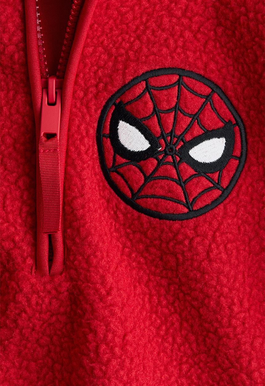 H&M - Teddy zip-top sweatshirt - red/spider-man