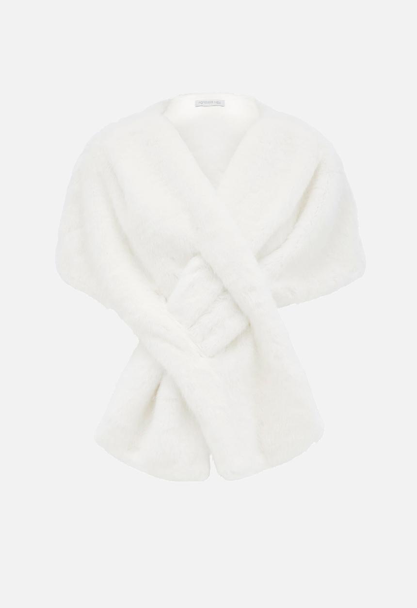 Forever New - Sophia faux fur wrap in porcelain
