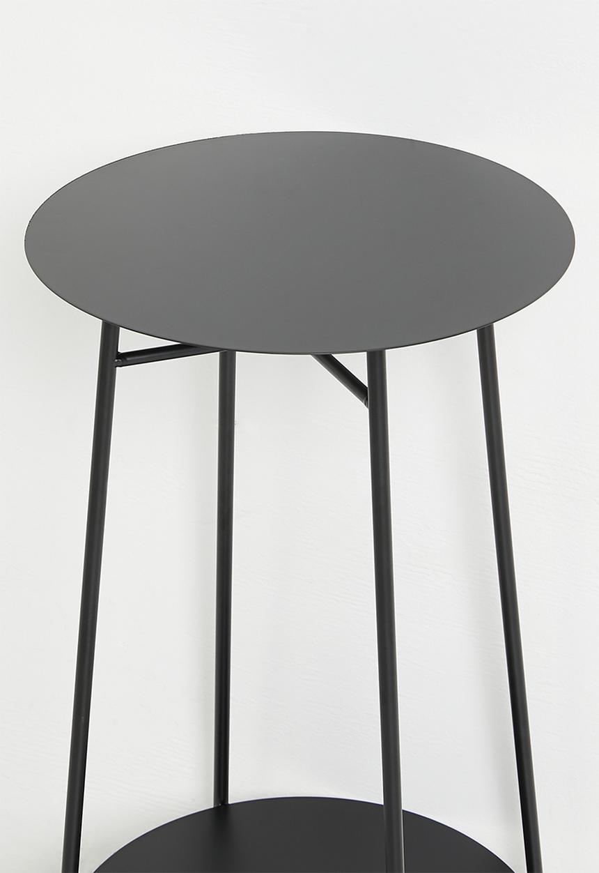 H&S - Tall iron side table - black