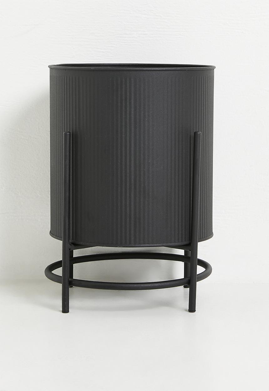 H&S - Sup metal planter set of 2 - Black