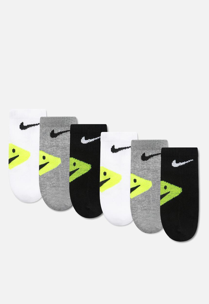Nike - Nhn Infant 6Pk Nike Smiley Ank - White