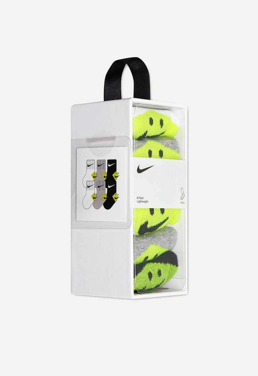 Nike - Nhn Infant 6Pk Nike Smiley Ank - White