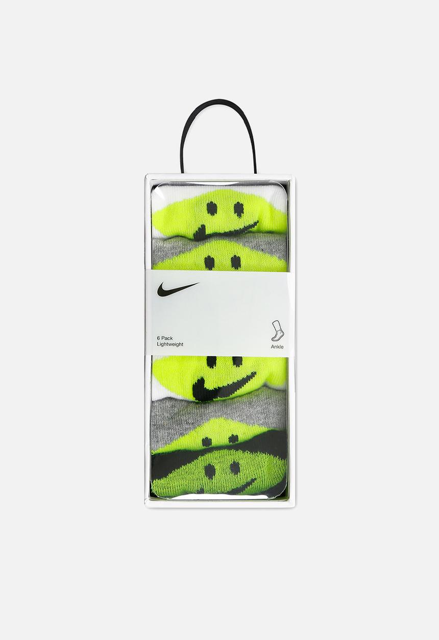 Nike - Nhn Infant 6Pk Nike Smiley Ank - White