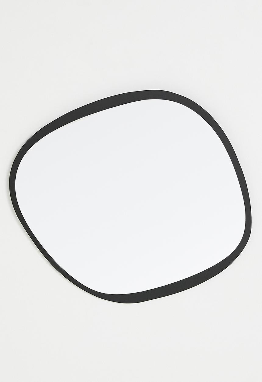 H&S - Square organic shape mirror - Black