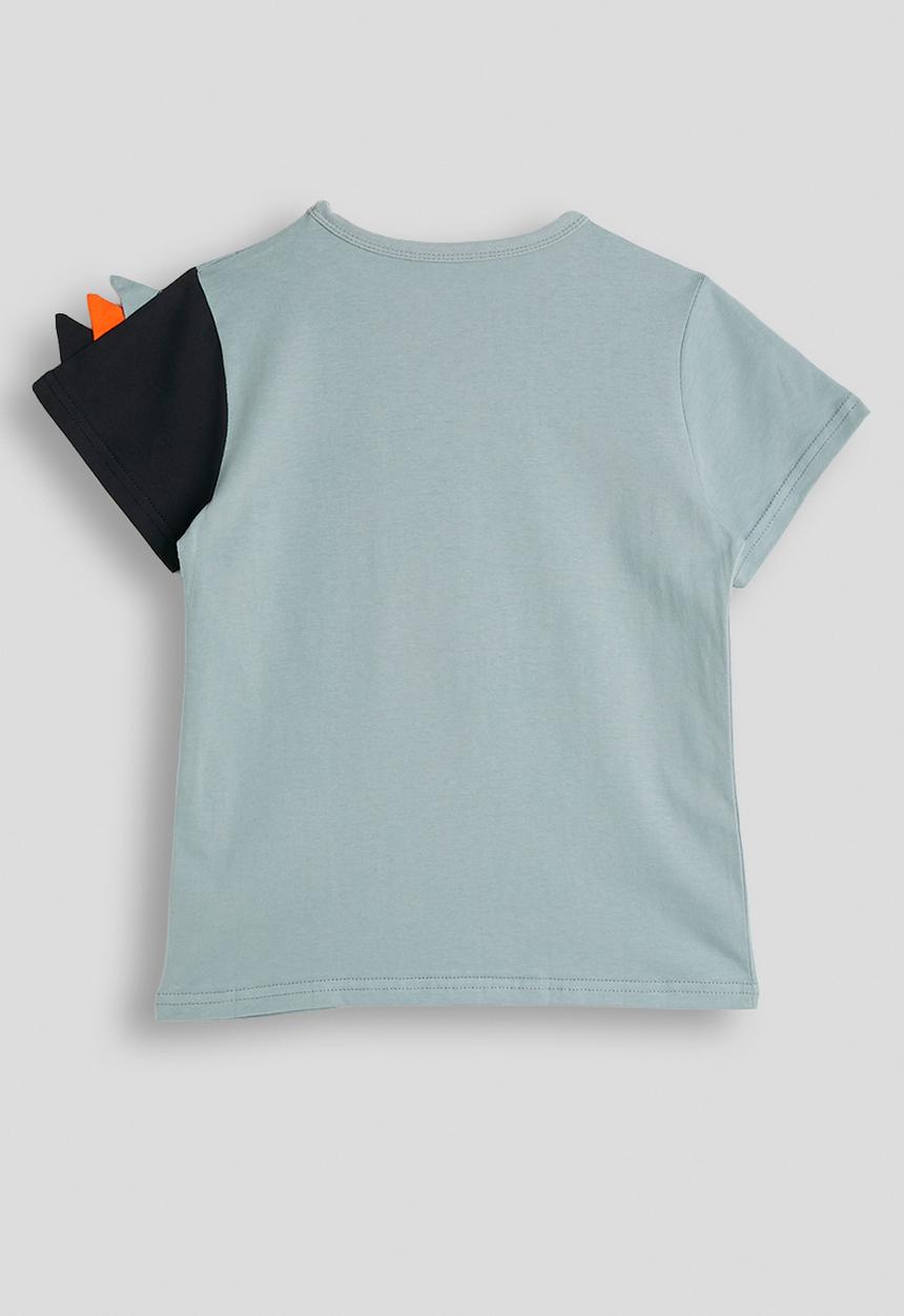 Pop Candy - Dino graphic tee - light steel blue