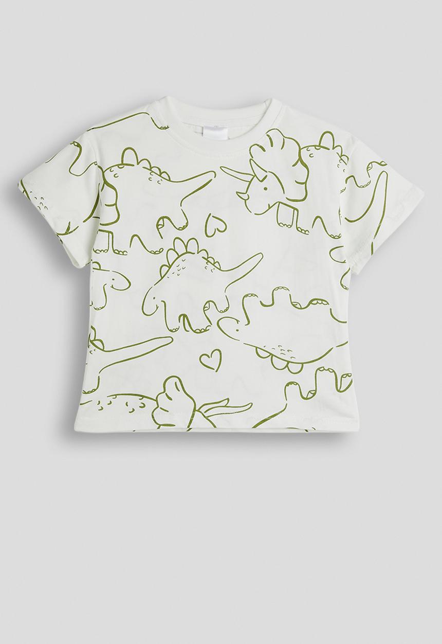 Pop Candy - Crew neck tee - white/dino aop