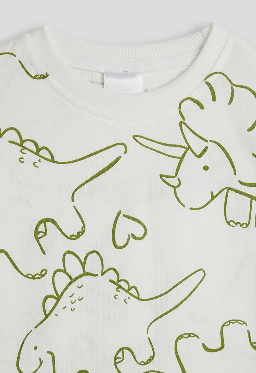 Pop Candy - Crew neck tee - white/dino aop