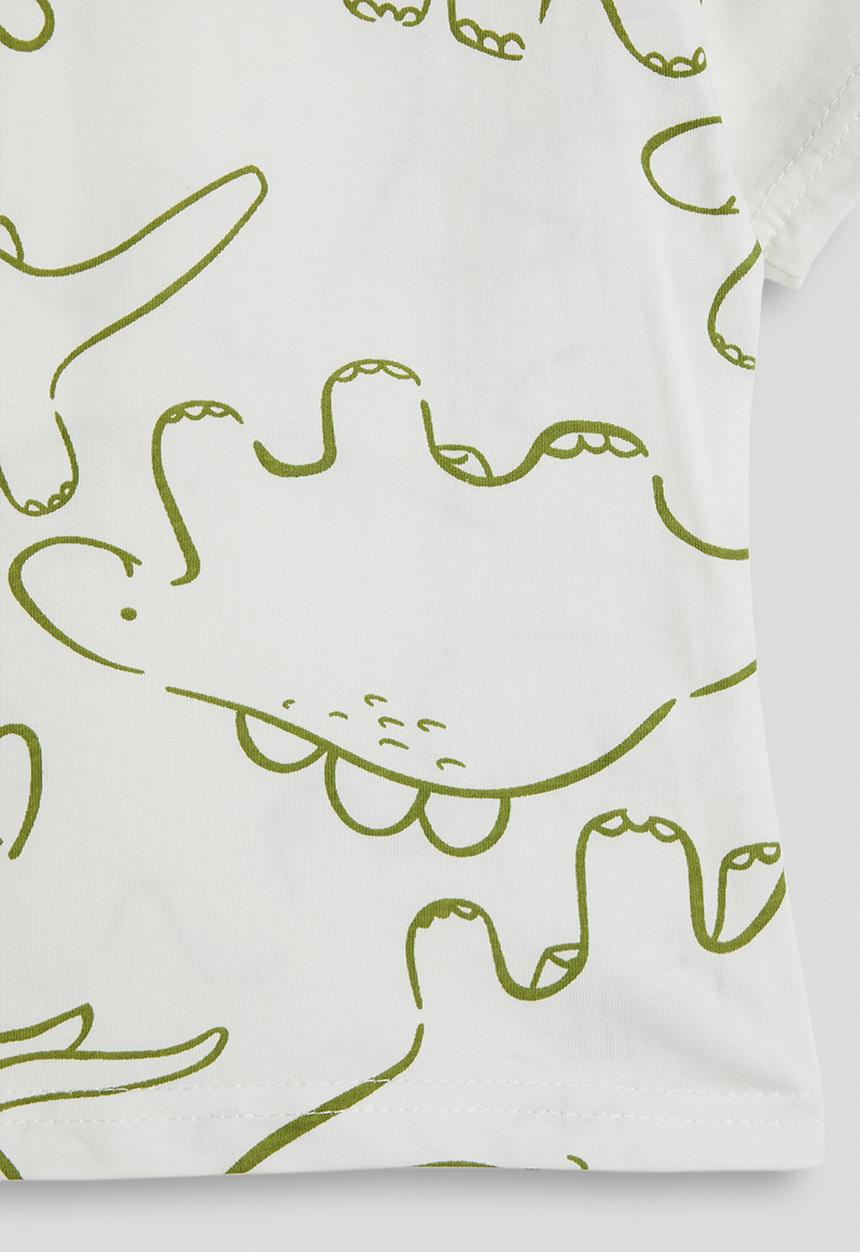 Pop Candy - Crew neck tee - white/dino aop
