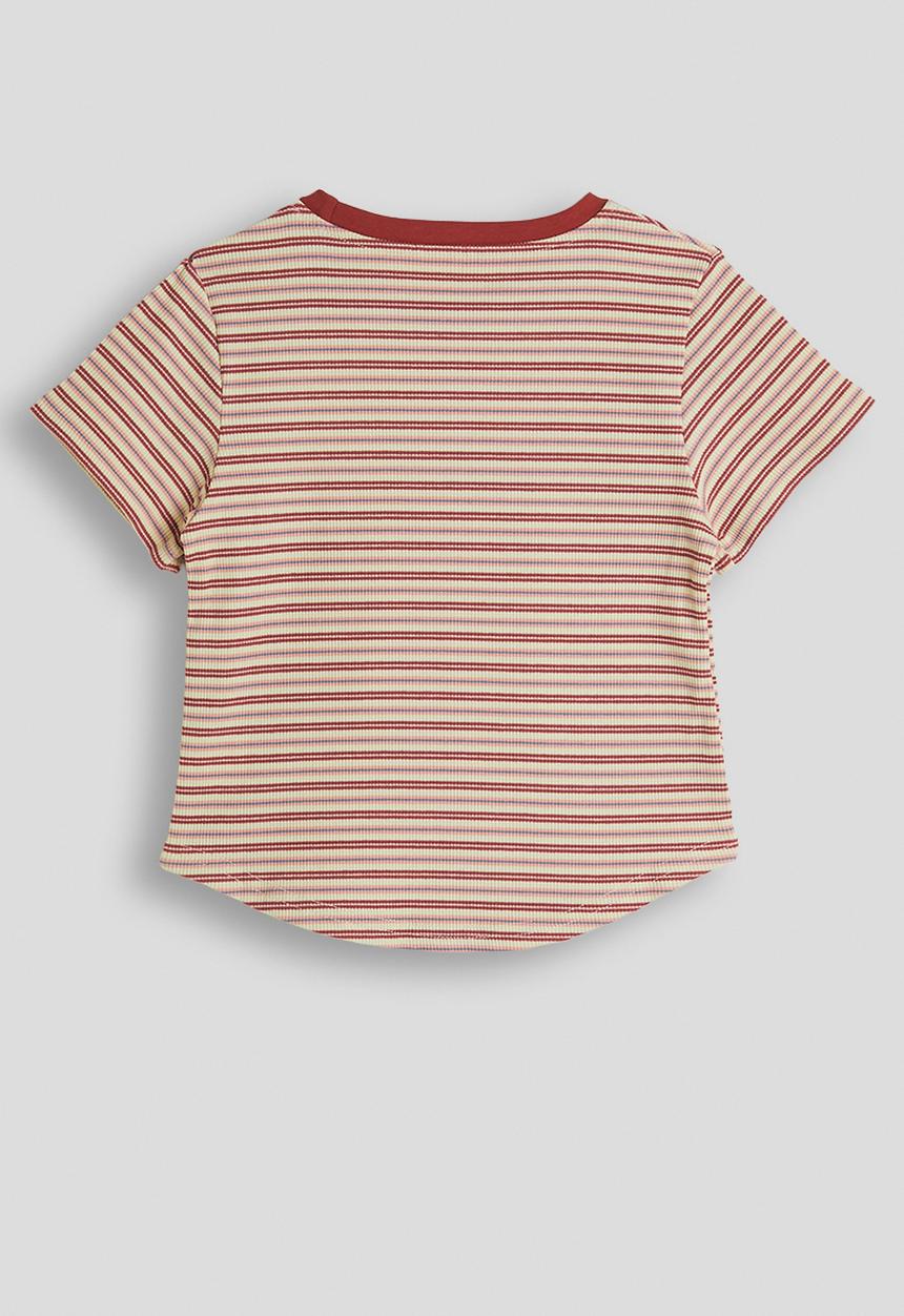 Pop Candy - Crew neck tee - red stripes