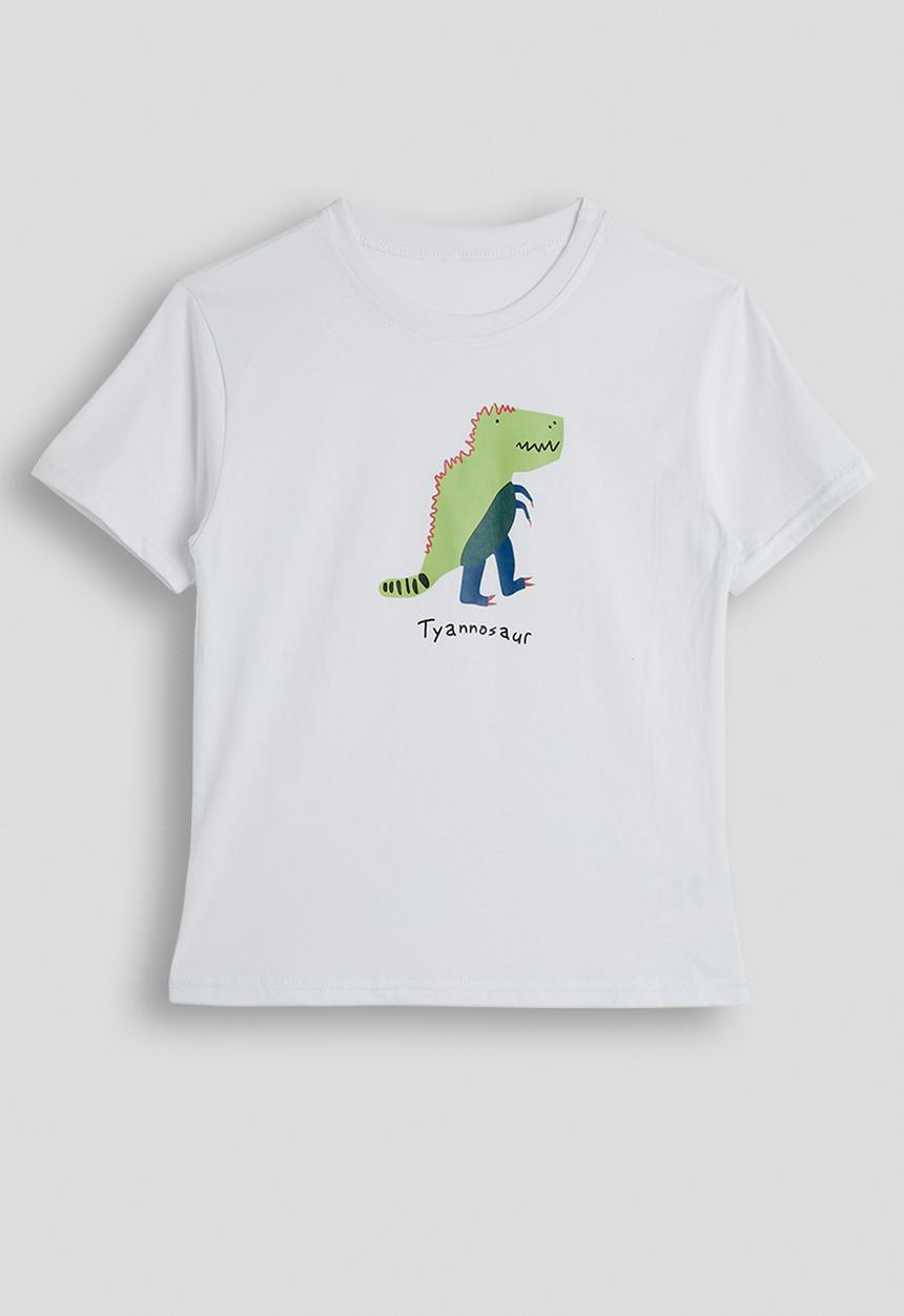 Pop Candy - T-rex doodle graphic tee - white