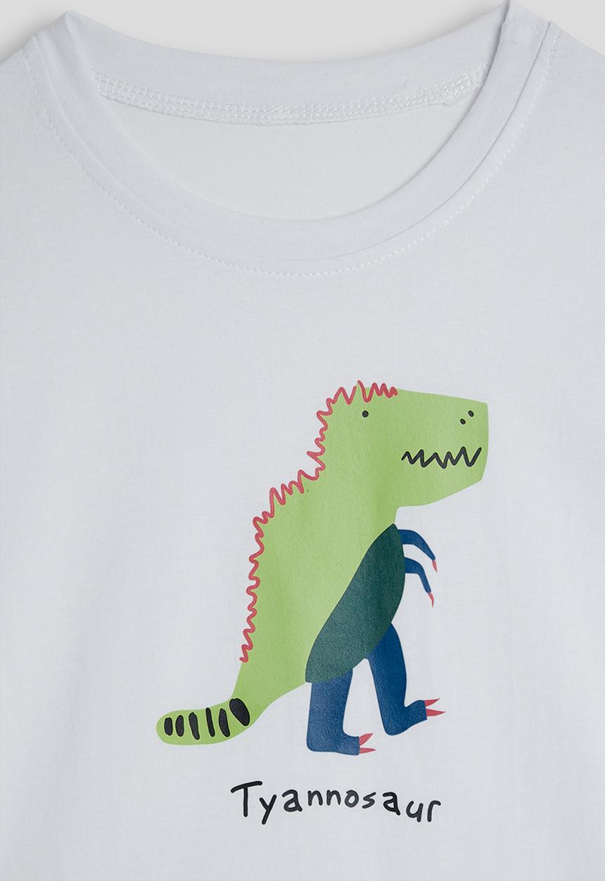 Pop Candy - T-rex doodle graphic tee - white