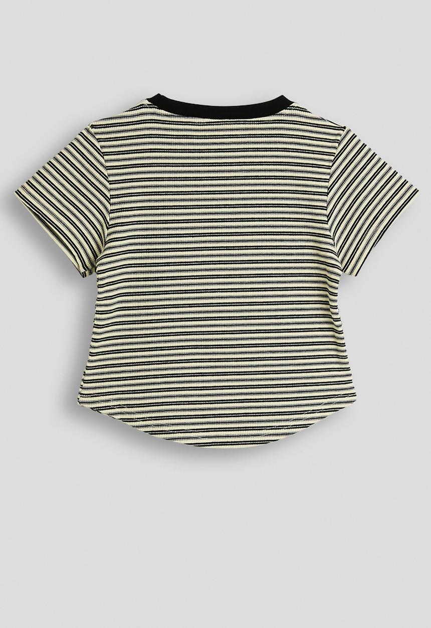 Pop Candy - Crew neck tee - black stripes