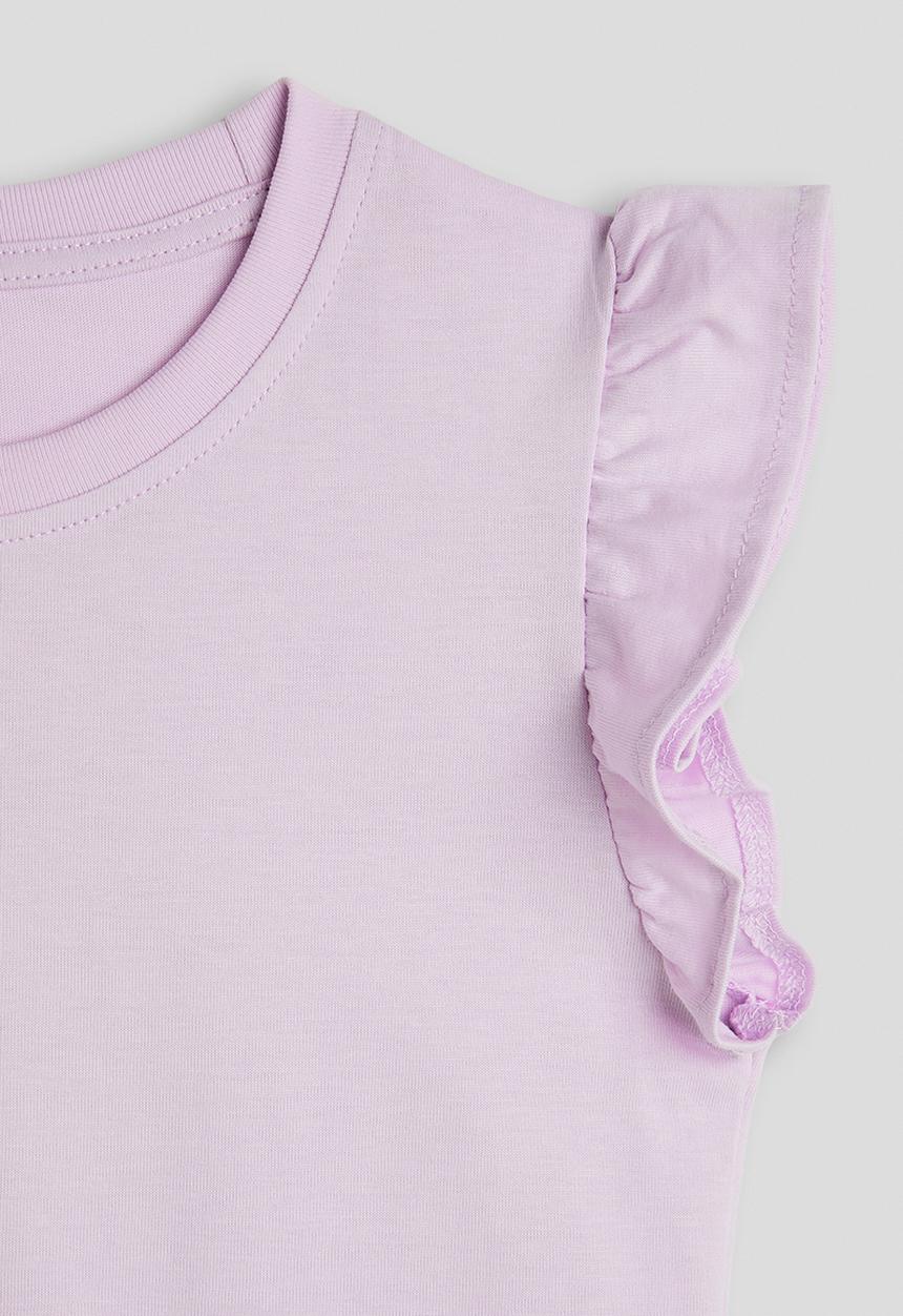 Pop Candy - Frilled sleeve tee - light purple