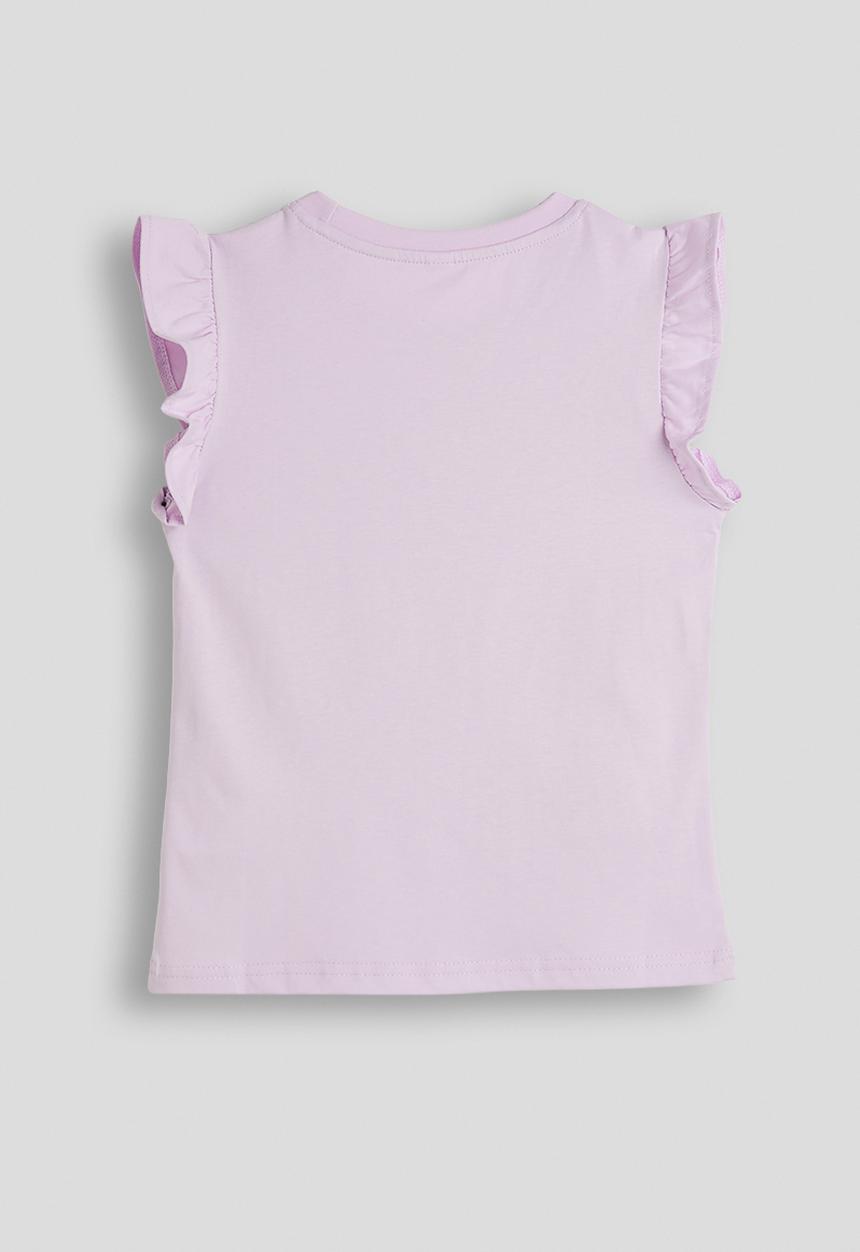 Pop Candy - Frilled sleeve tee - light purple