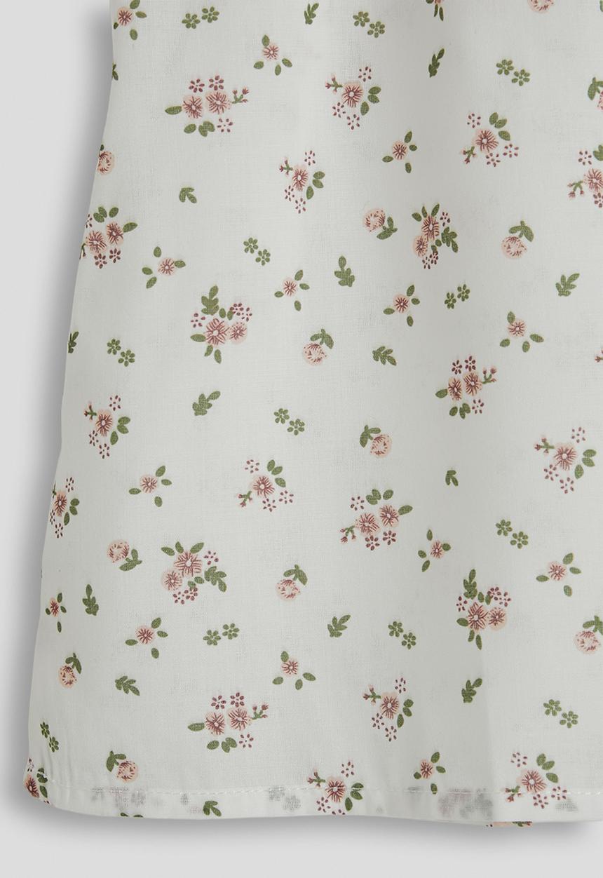 Pop Candy - Frilled sleeve cotton blouse - white/floral aop
