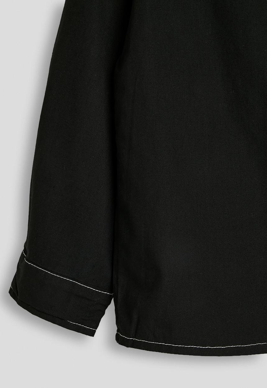 Pop Candy - Denim shacket - black
