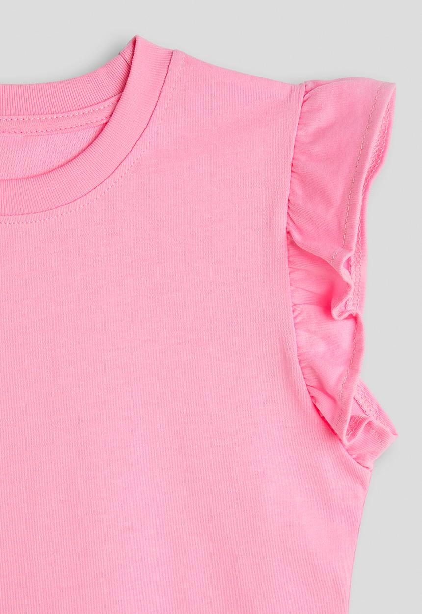 Pop Candy - Frilled sleeve tee - pink