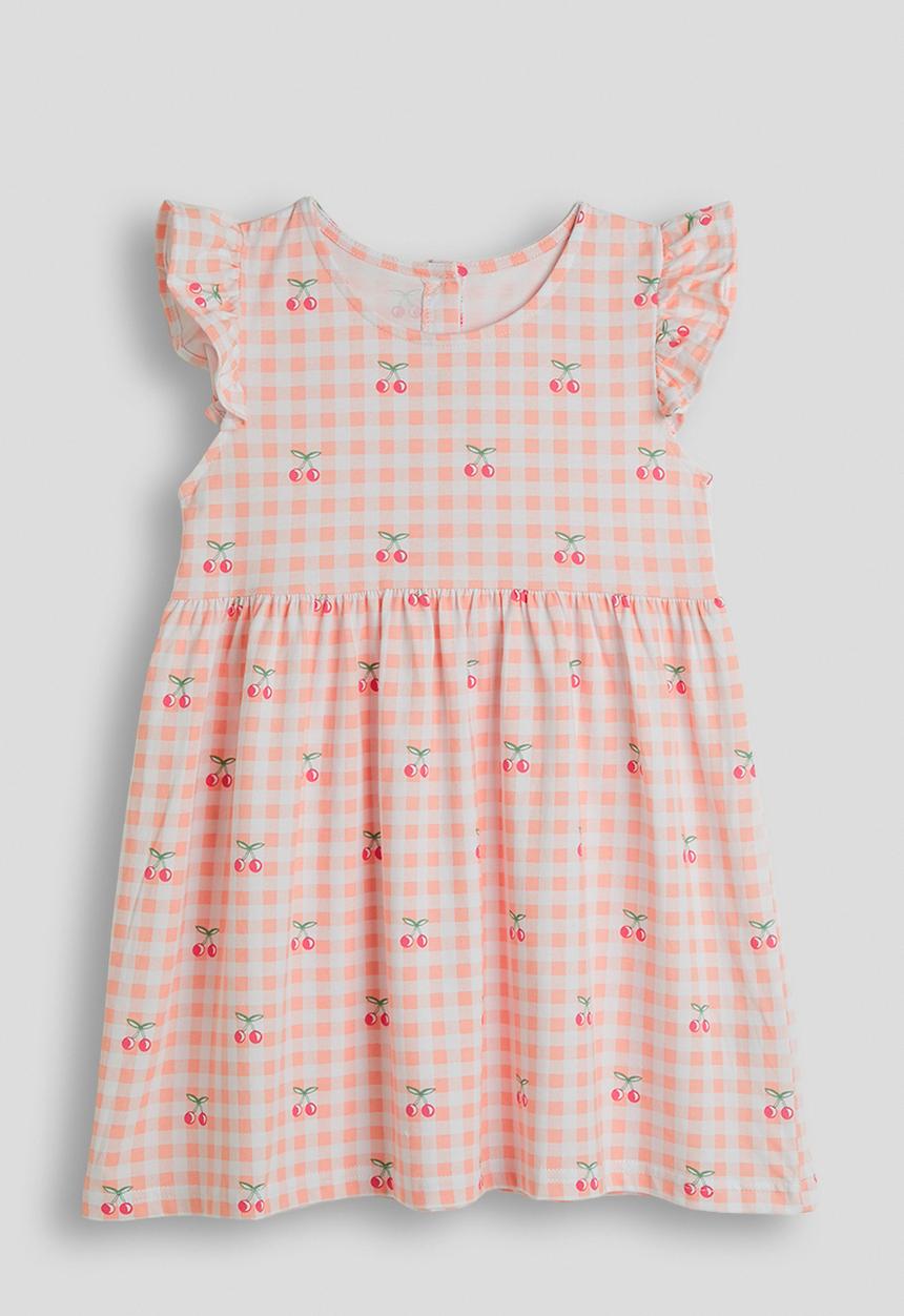 Pop Candy - Cherry aop skater dress - pink gingham