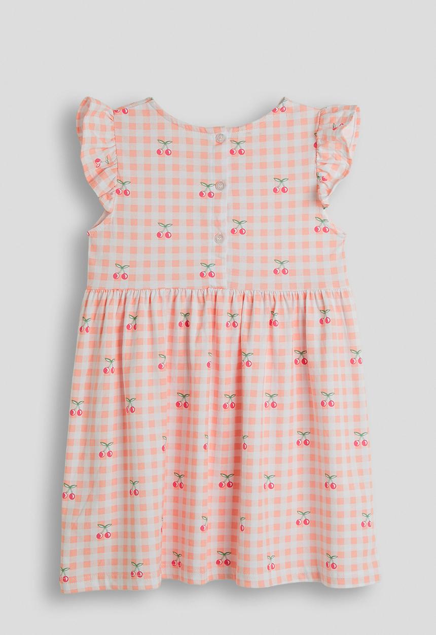 Pop Candy - Cherry aop skater dress - pink gingham