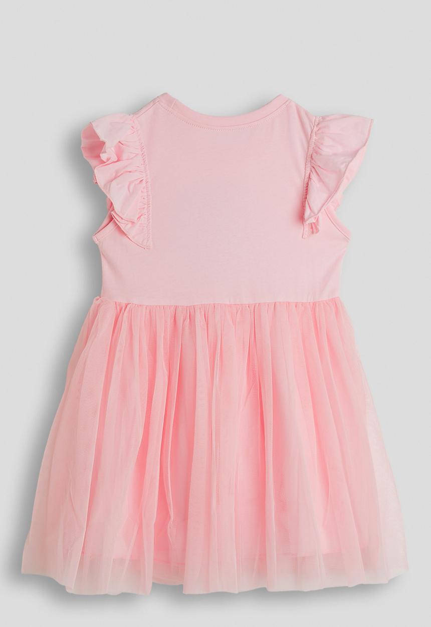 Pop Candy - Unicorn graphic tee dress with tulle skirt - pink