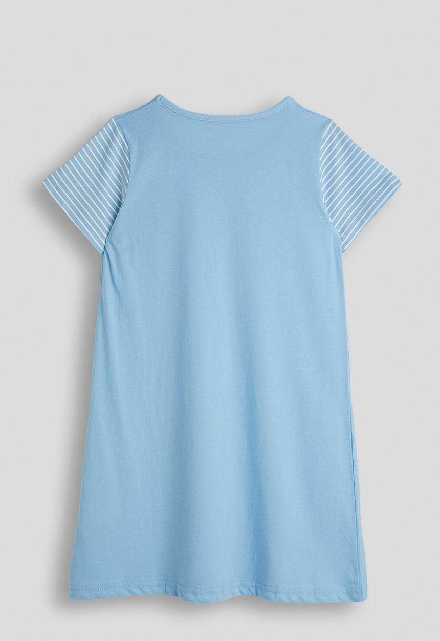Pop Candy - Scattered applique t-shirt dress - blue