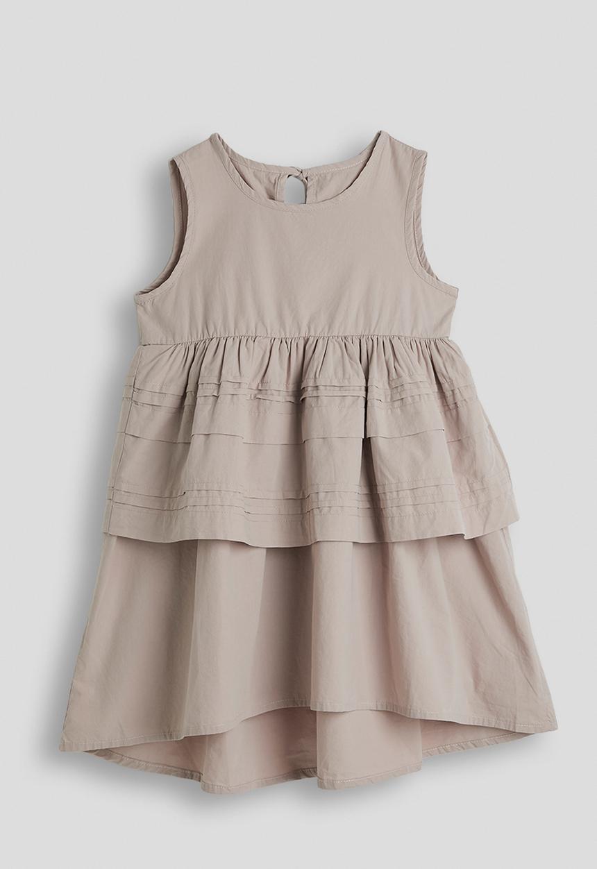 Pop Candy - Tiered fit and flare dress - dusty pink