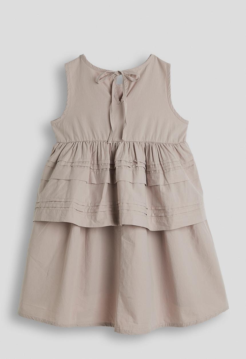 Pop Candy - Tiered fit and flare dress - dusty pink