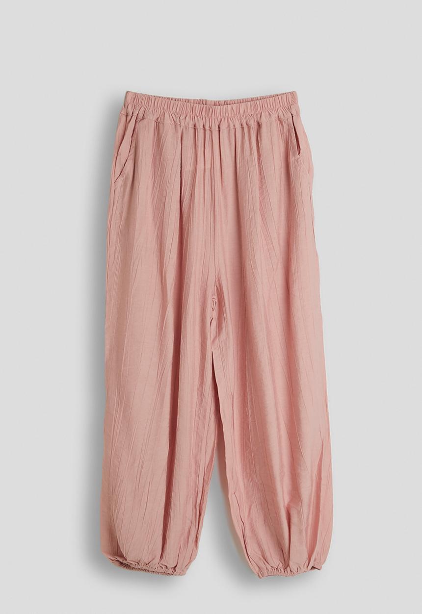 Pop Candy - Pleated fabric jogger-style pants - pink